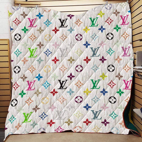 Image of LV6 Quilt Blanket / US Twin Louis Vuitton Custom Quilt Blankets