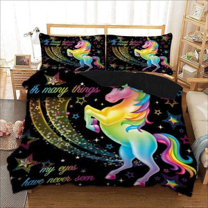 Rainbow Sparkle / US Twin Rainbow Sparkle Unicorn Bedding Set