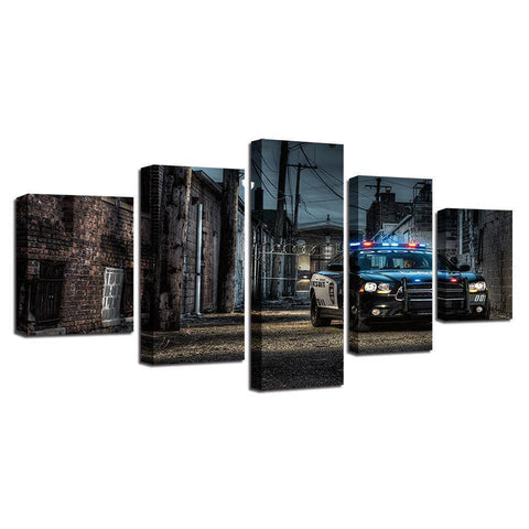 Image of Size1 / Unframed Police Night Street View