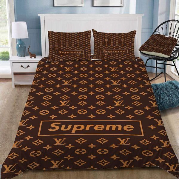 lv18 louis vuitton custom bedding set #1 (duvet cover & pillowcases)