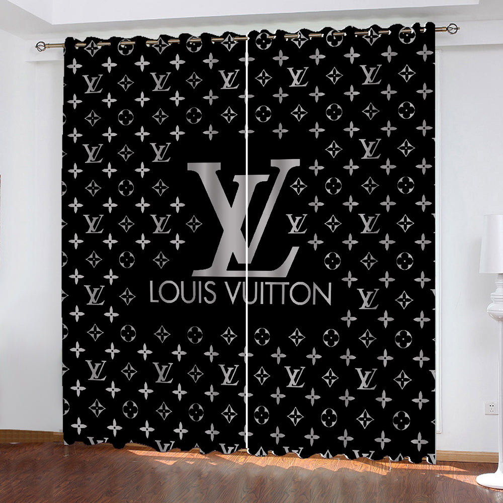 LV Louis Vuitton Window Curtain Luxury Bedroom Living Room Home Decor HN -  52X120