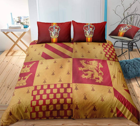 Image of Gryff2 / Twin 3 Piece Set Harry Potter House Bedding Duvet Cover Sets