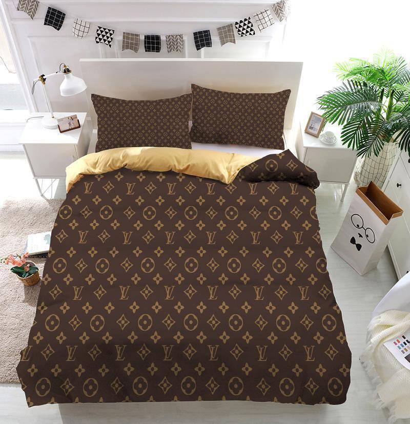 lv11 louis vuitton custom bedding set #1 (duvet cover & pillowcases)