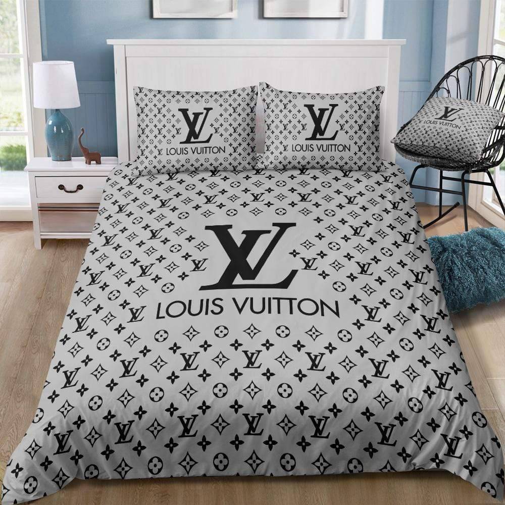 lv4 louis vuitton custom bedding set #1 (duvet cover & pillowcases)