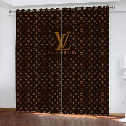 Louis Vuitton Light Luxury Brand Logo Premium Window Curtain Home Decor