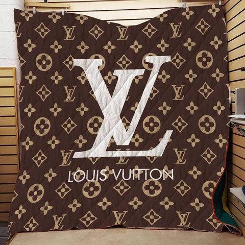 Image of LV4 Quilt Blanket / US Twin Louis Vuitton Custom Quilt Blankets