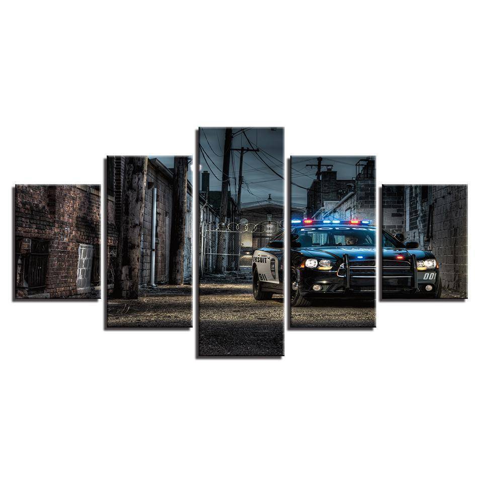 Size1 / Unframed Police Night Street View