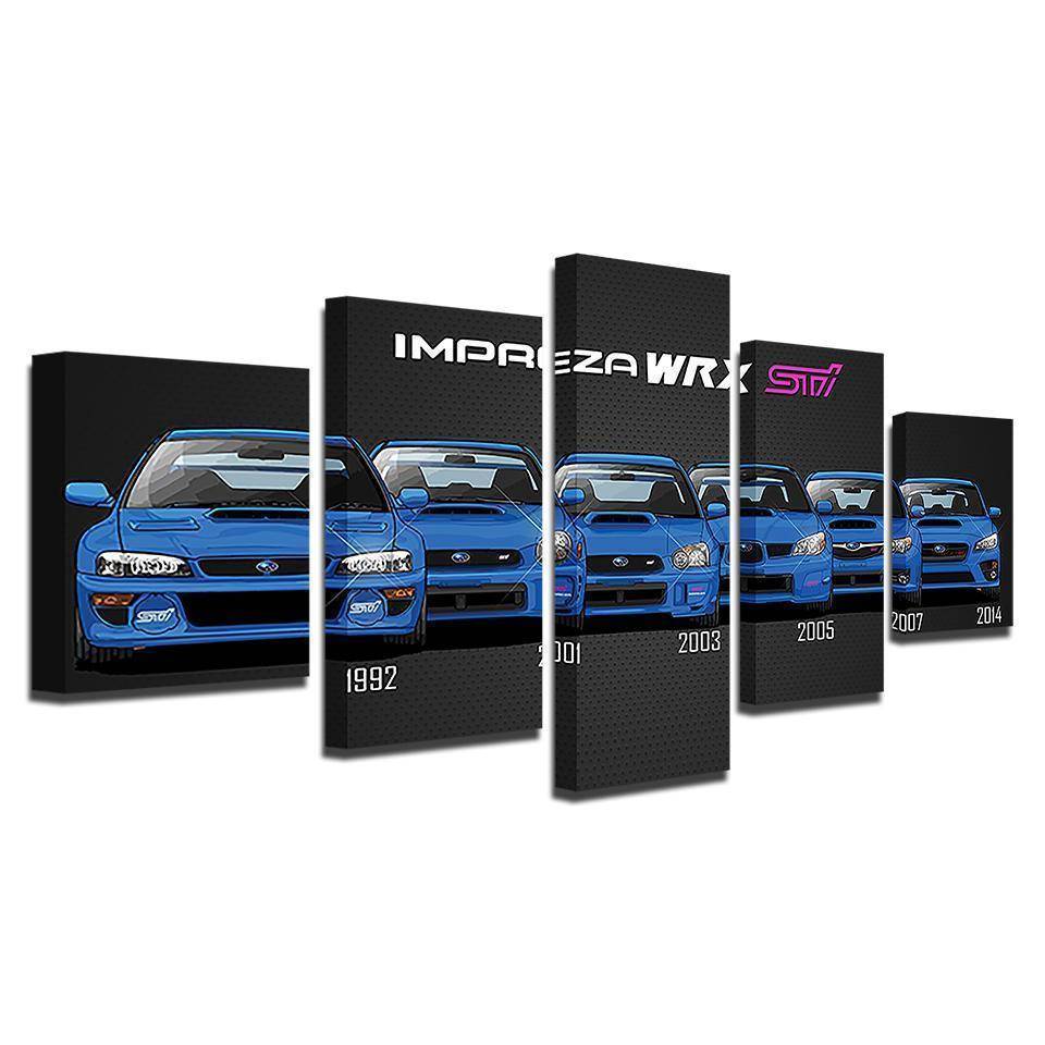 Size1 / Unframed with Dates Subaru Impreza WRX STi Generations