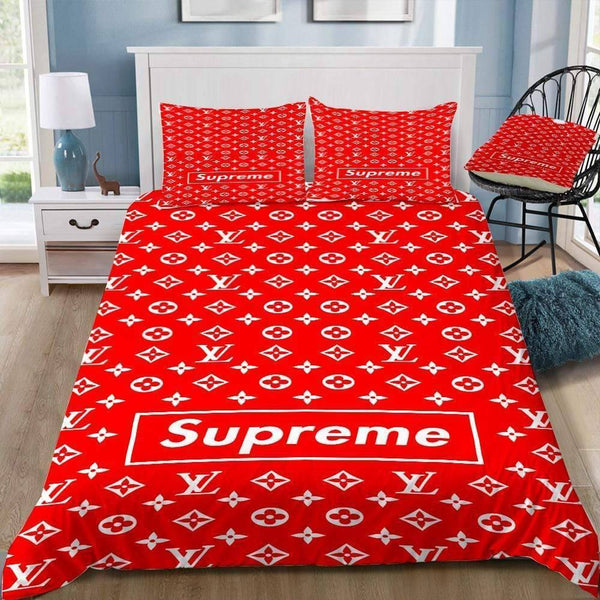 lv16 louis vuitton custom bedding set #1 (duvet cover & pillowcases)